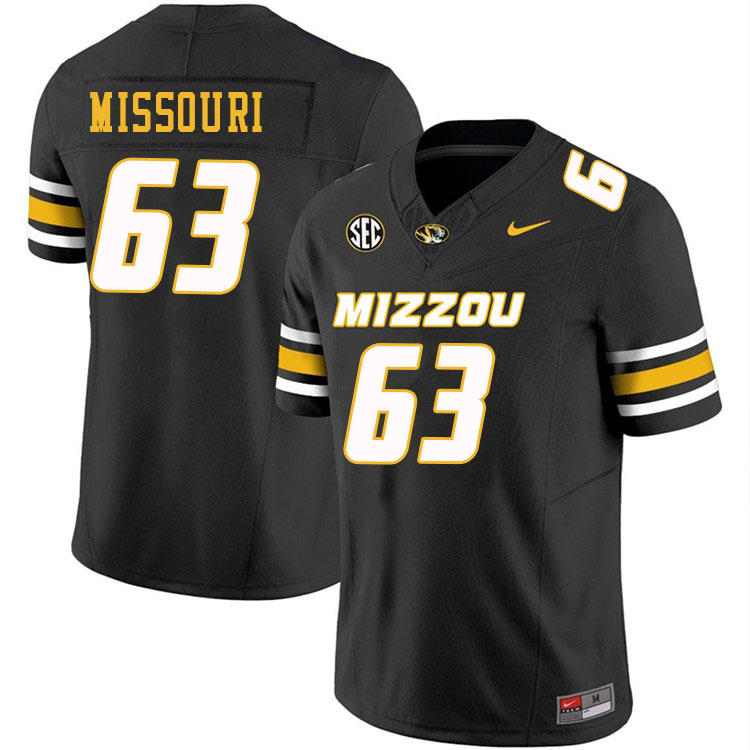 Men #63 Chace Missouri Missouri Tigers College Football Jerseys Stitched-Black